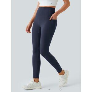 Halara So Cinched Tummy Control Shaping UltraSculpt Leggings Sz Small 7/8 Pocket